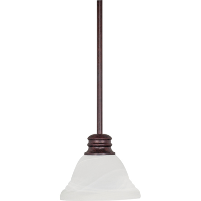 Nuvo Lighting 60/366  Empire - 1 Light - 7" - Mini Pendant with Hang Straight Canopy in Old Bronze Finish